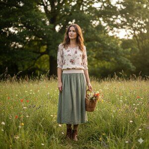 Eyelash‎ Couture Floral Half Sleeve Blouse Size Medium Sheer Boho Cottagecore